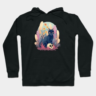 cat in the night Hoodie